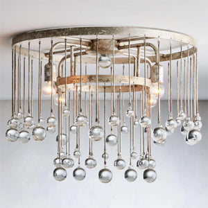 Aubrey Crystal Ball Flushmount Lamp - Oasislives