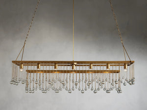 Aubrey Crystal Ball Rectangular Chandelier 47" 60" - Oasislives