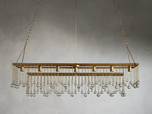 Aubrey Crystal Ball Rectangular Chandelier 47" 60" - Oasislives