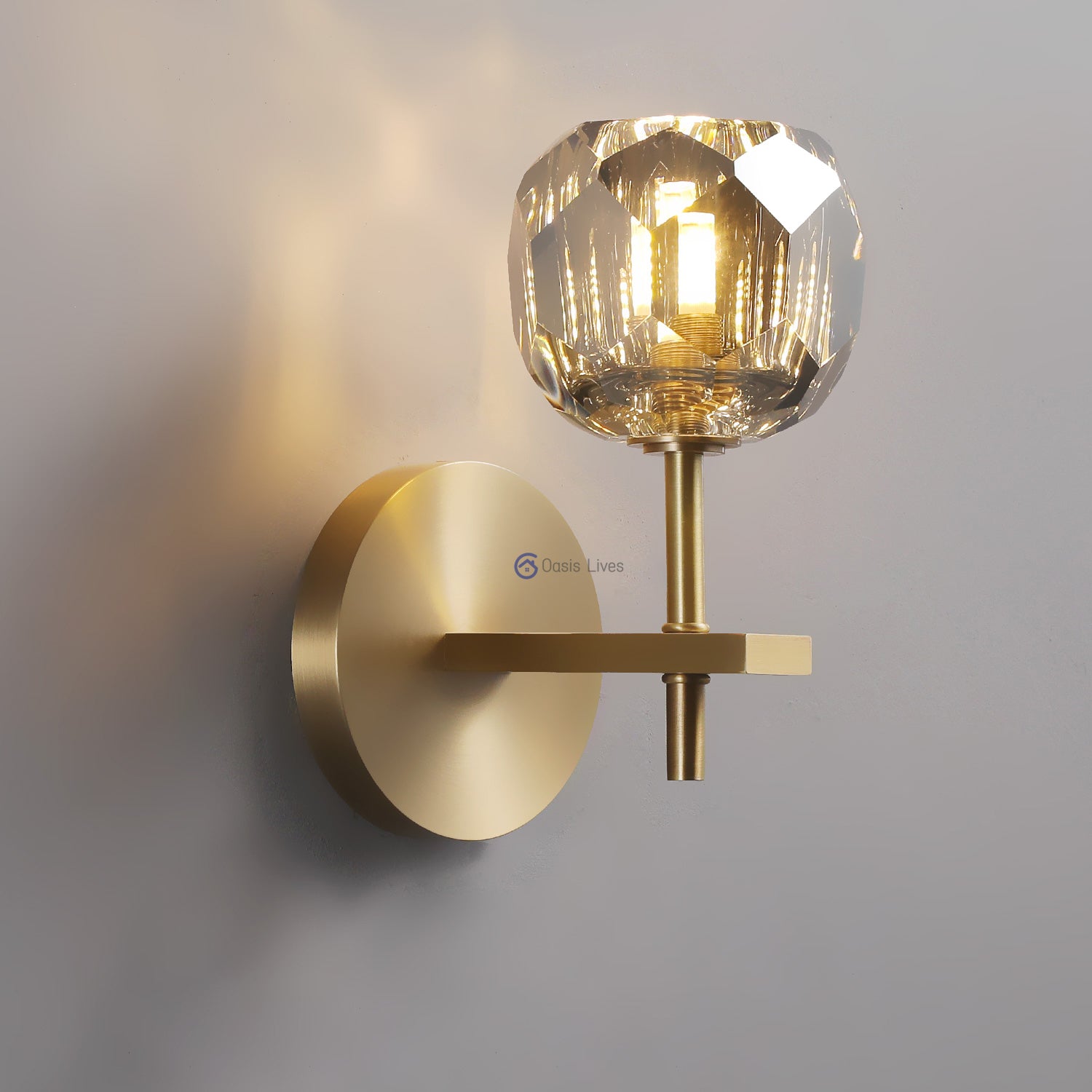 Boule Smoke Glass Sconce