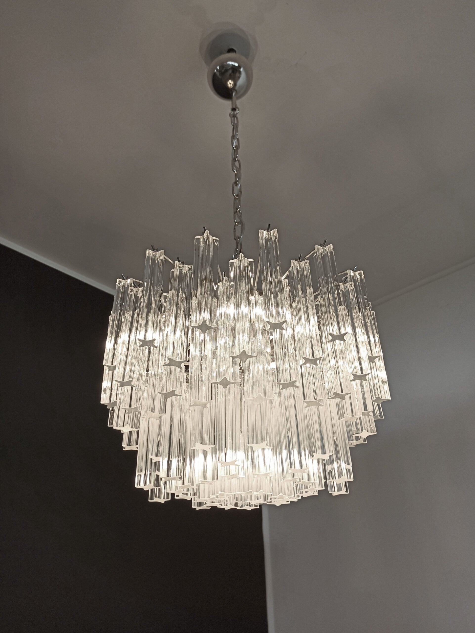 Murano Chandelier 107 Clear Prism Glasses