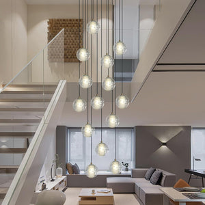 Large LED Pendant Chandeliers with Crystal Bubble Ball - Fast Delivery-1-Luxehomezone