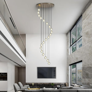 Large LED Pendant Chandeliers with Crystal Bubble Ball - Fast Delivery-1-Luxehomezone