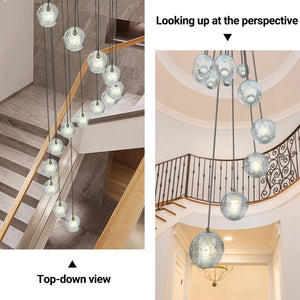 Large LED Pendant Chandeliers with Crystal Bubble Ball - Fast Delivery-1-Luxehomezone