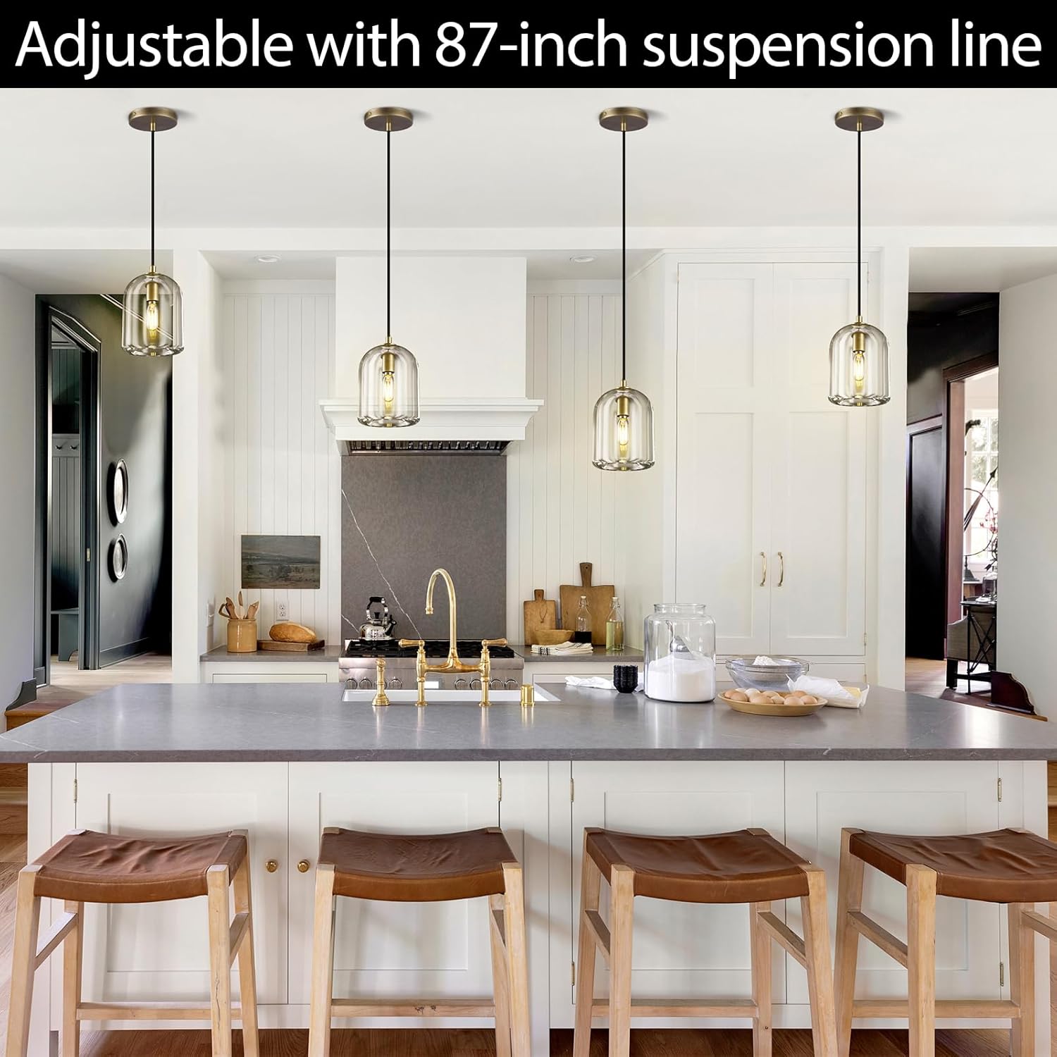 Modern Crystal Pendant Lights Kitchen Island