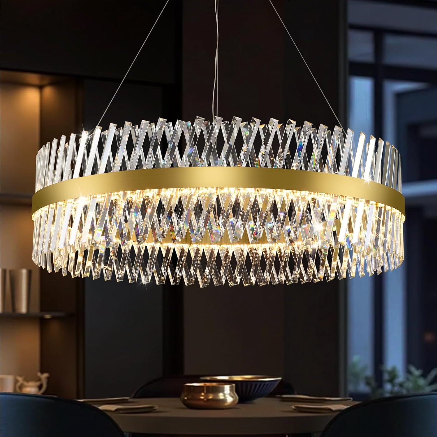 MDEGLYO Modern Crystal Chandelier