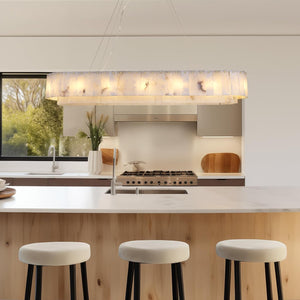 Alabaster Rectangular Chandelier L54" - Fast Delivery-1-Luxehomezone