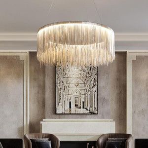 Pensy Luxury Round Chain Tassel Chandelier - Oasislives