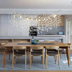 Modern Silver Crystal Glass Tree Branchs Chandelier 55" 72" - Fast Delivery-1-Luxehomezone