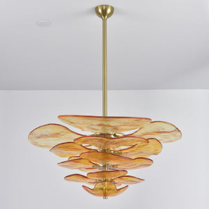 Petals Gold Murano Chandelier - Oasislives