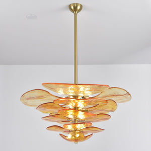 Petals Gold Murano Chandelier - Oasislives