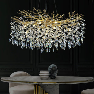 Modern Round Crystal Chandelier 21" 30" 40" - Fast Delivery-1-Luxehomezone