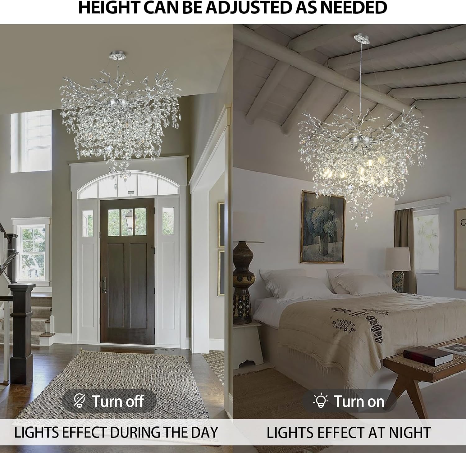 Solara Round Tree Branch Chandelier 24" 32" 40" Tree Branch