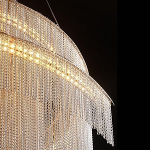 Pensy Luxury Aluminum Chain Tassel Ring Multilayer Chandelier - Oasislives