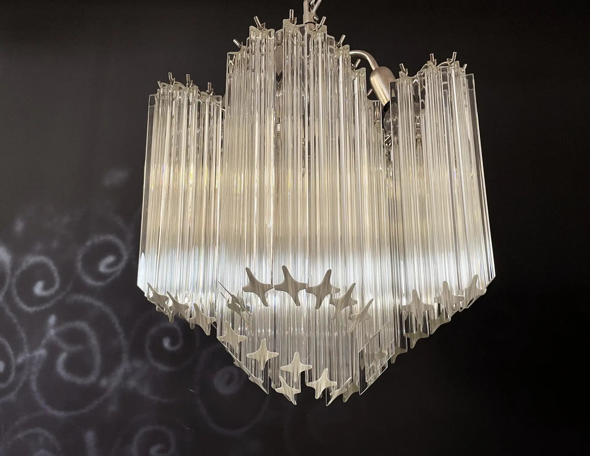 Murano Chandelier 60 Clear Prism Glasses