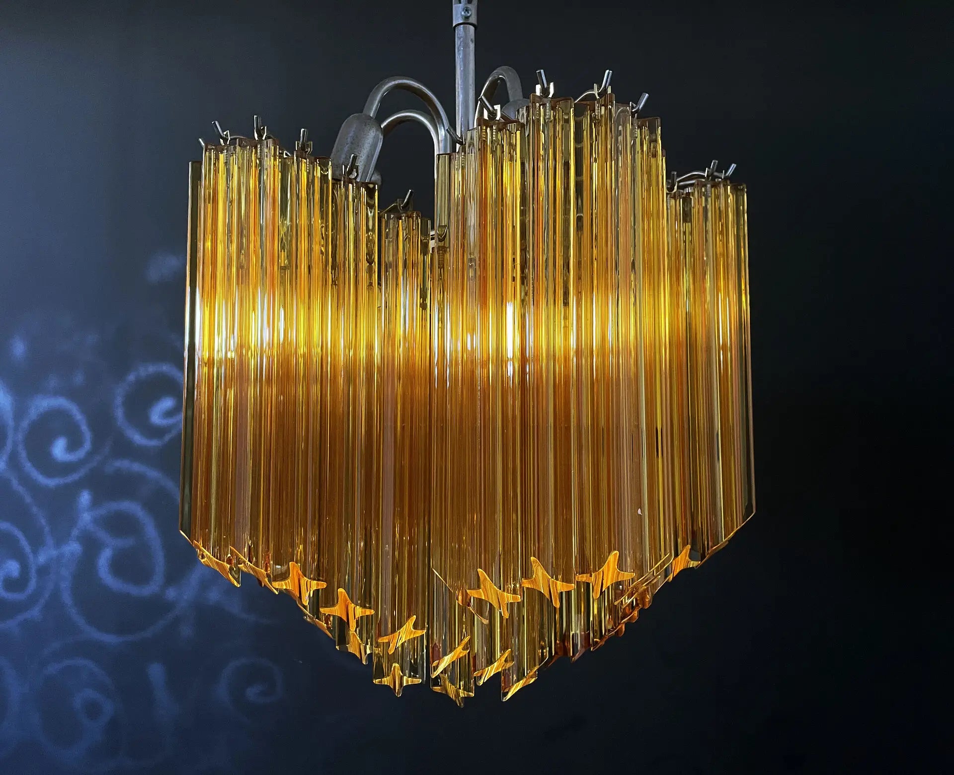 Murano Chandelier 60 Yellow Prism Glass