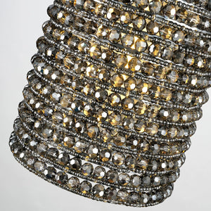 Smoke Grey Crystal Pendant Lights - Fast Delivery-1-Luxehomezone