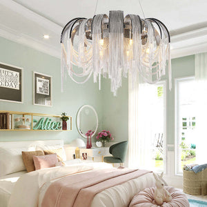 Pensy Luxury Aluminum Chain Tassel Chandelier - Oasislives