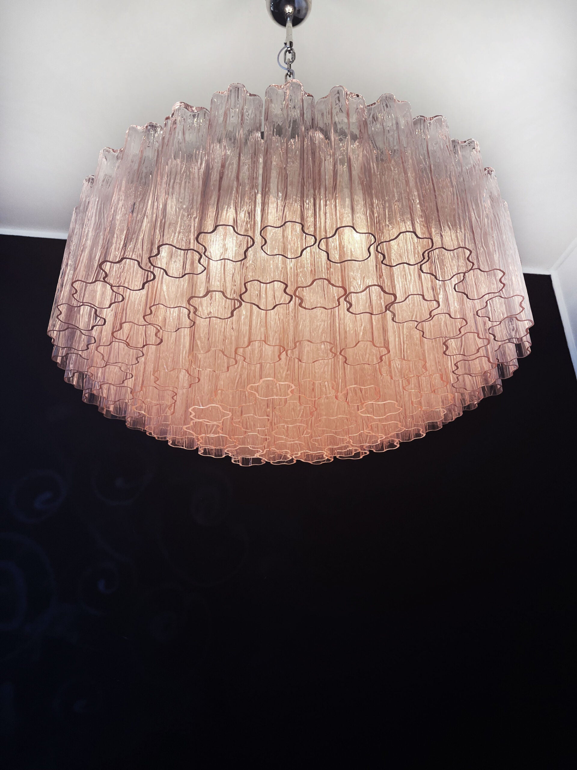 Murano Chandelier 101 Pink Glass Tube