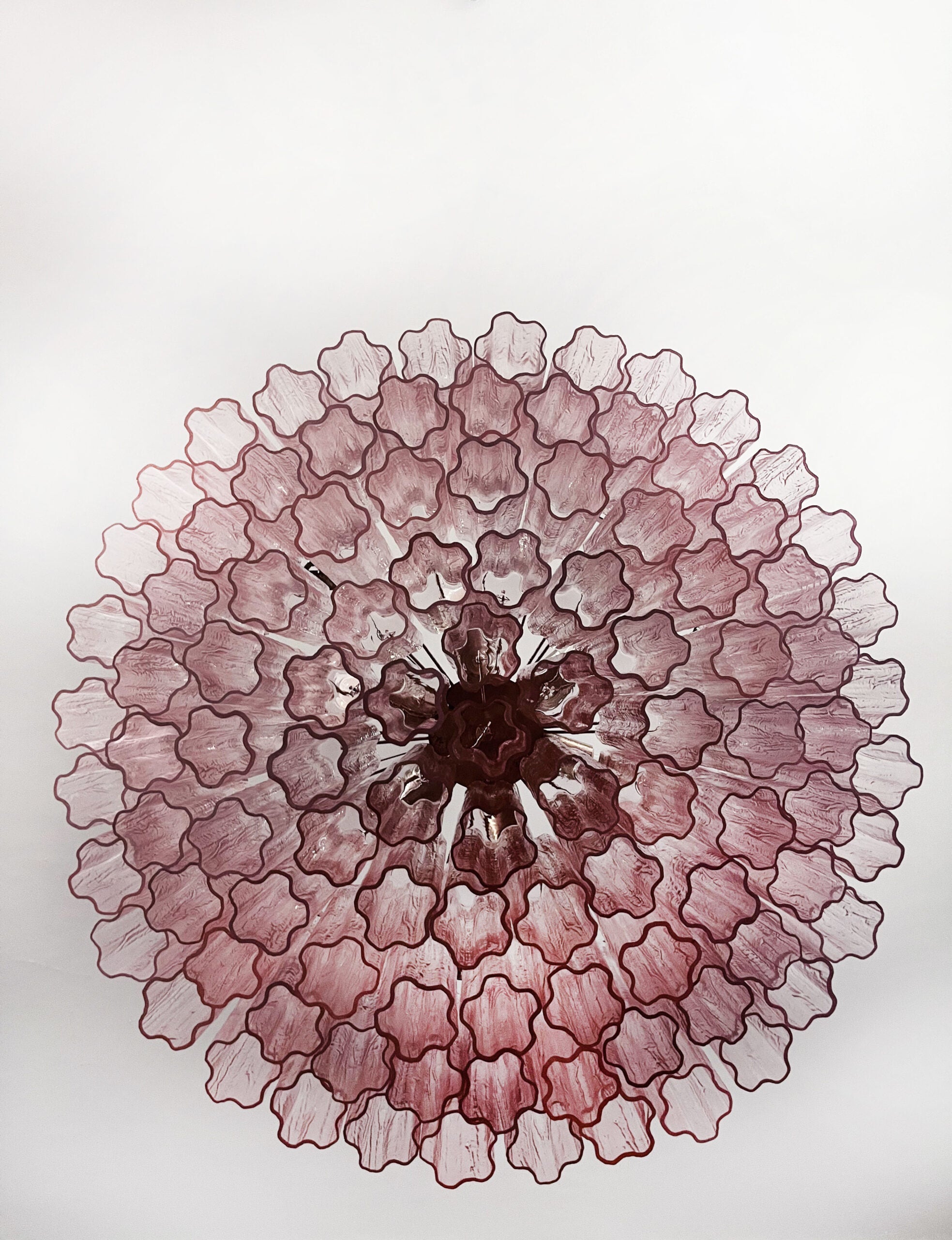Murano Chandelier 101 Pink Glass Tube