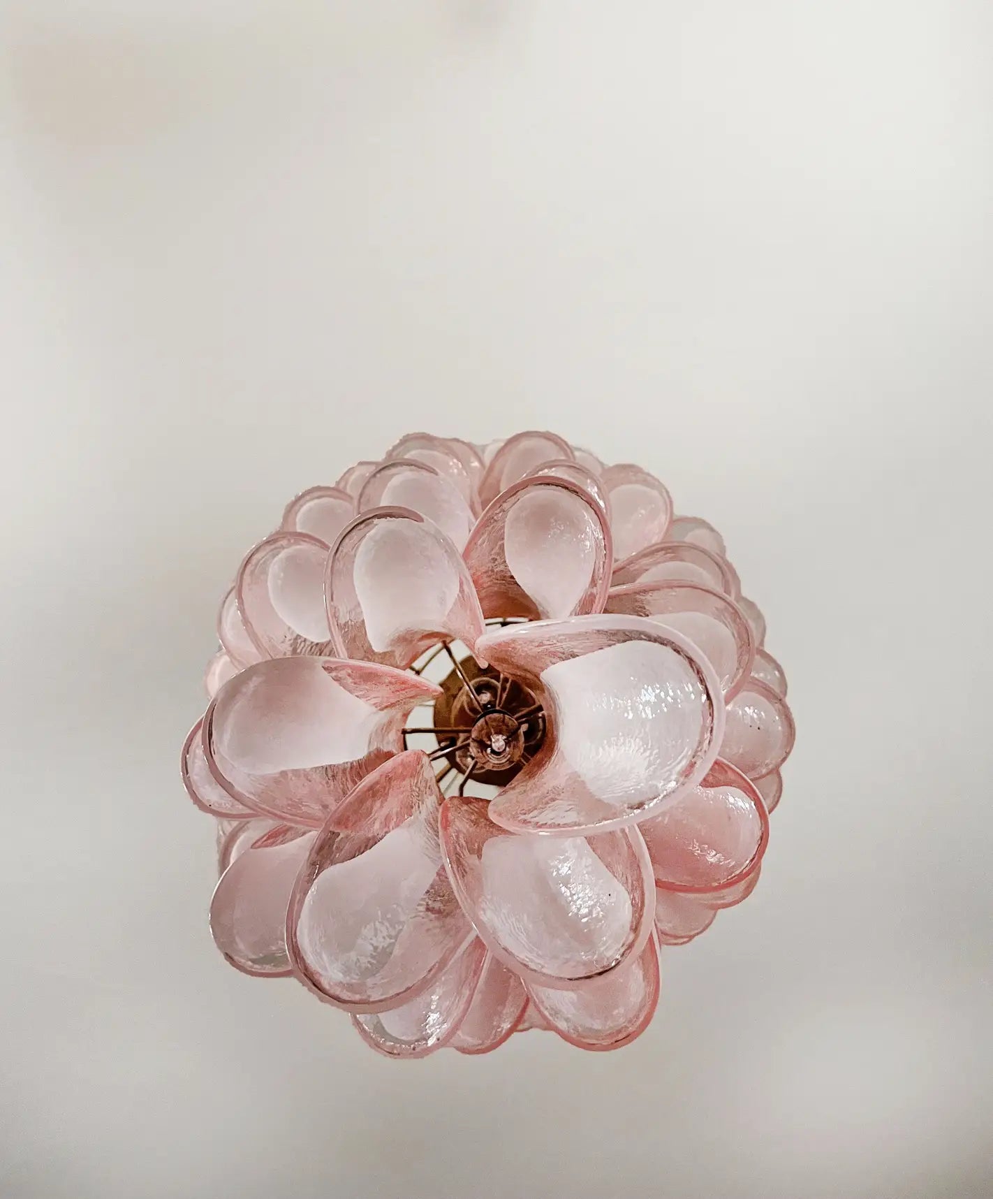 Murano Chandelier 83 Pink Petal Glass