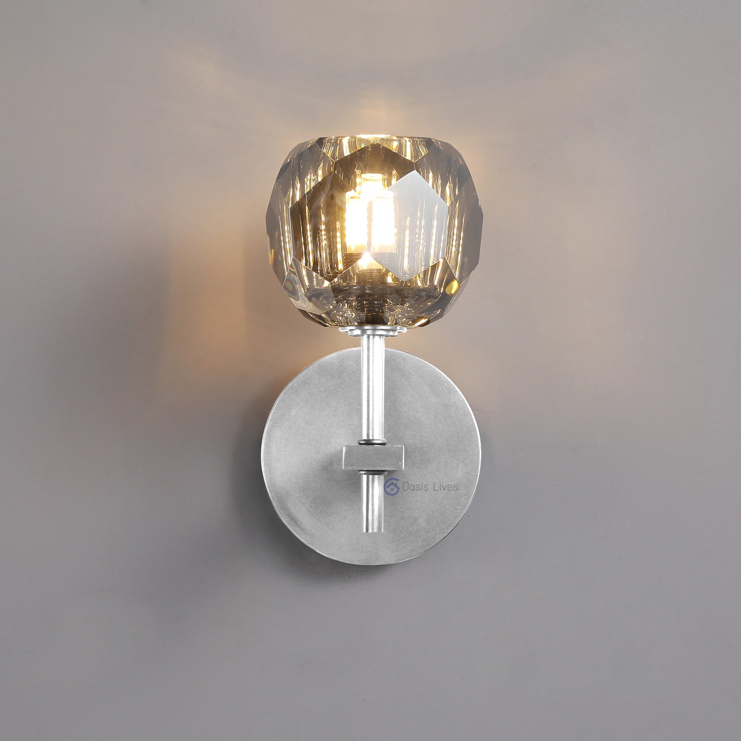 Boule Smoke Glass Sconce