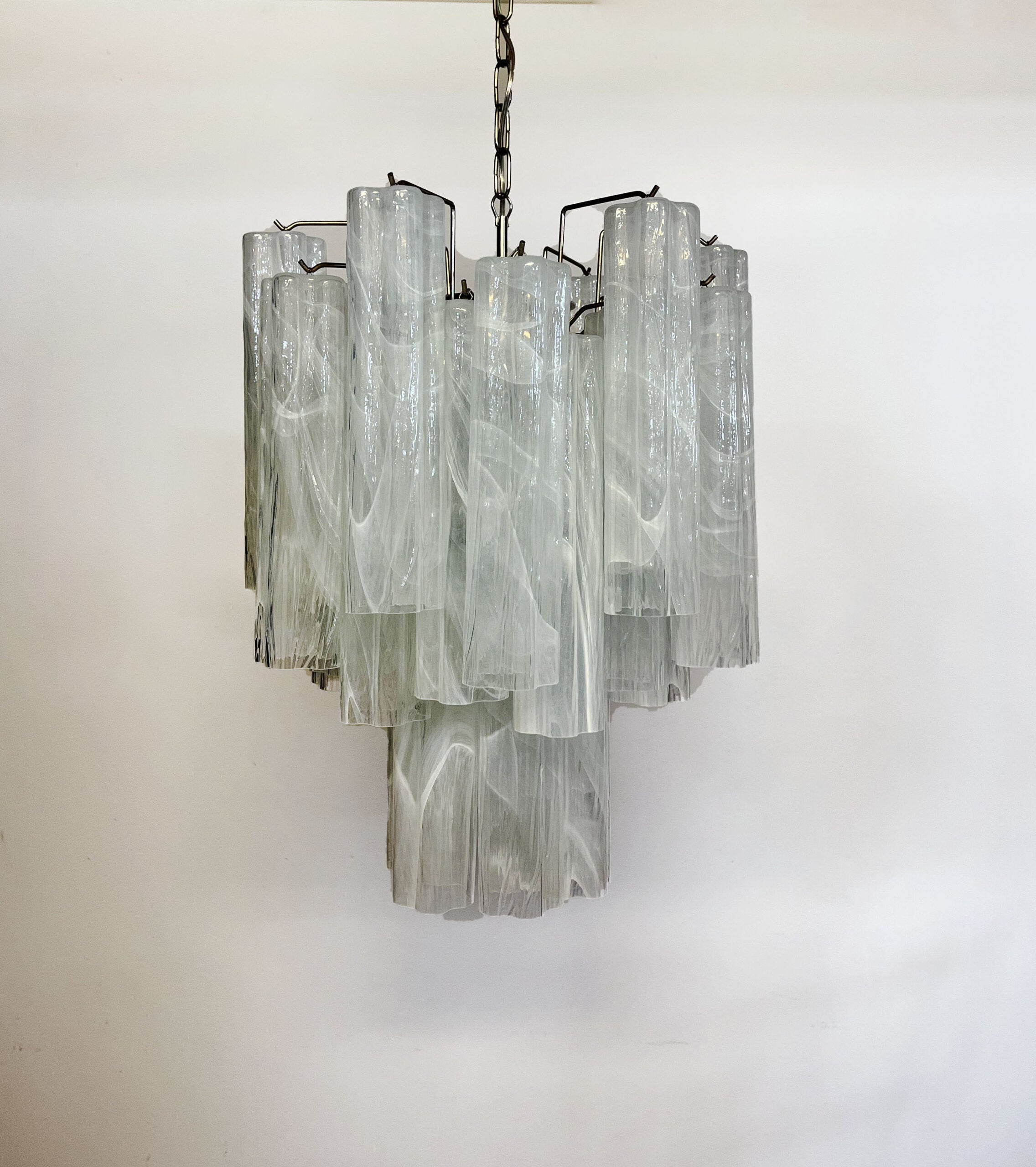 Murano Chandelier 30 White Glass Tubes