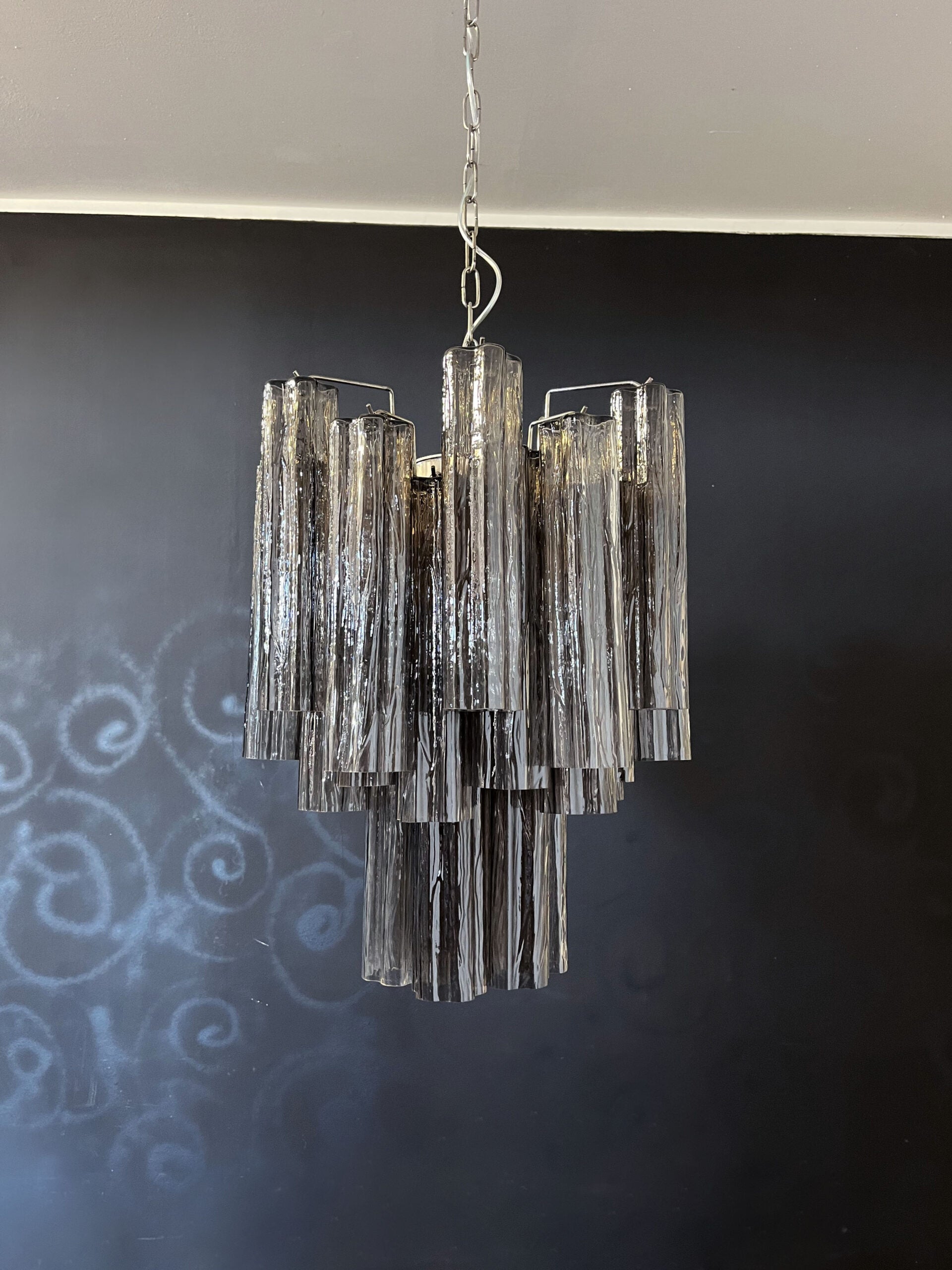 Murano Chandelier 30 Smoky Glass Tubes
