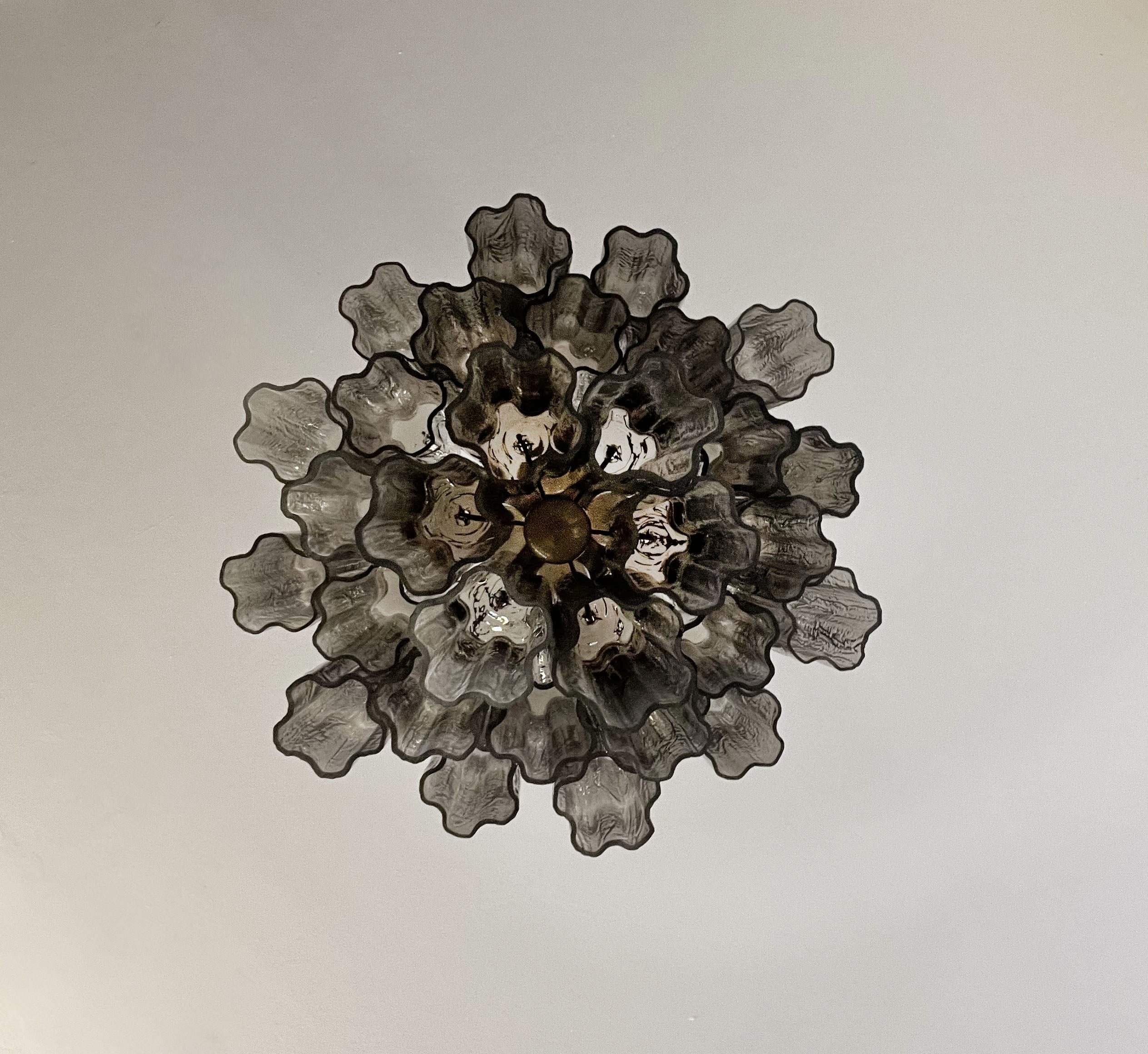 Murano Chandelier 30 Smoky Glass Tubes