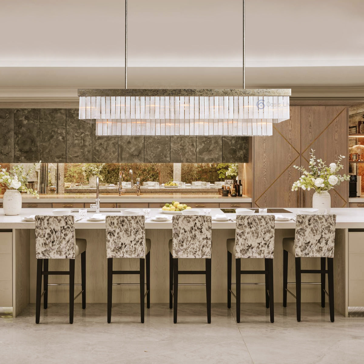 Carmen Rectangular Chandelier 49" 59"