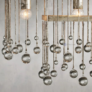 Aubrey Crystal Ball Rectangular Chandelier 47" 60" - Oasislives