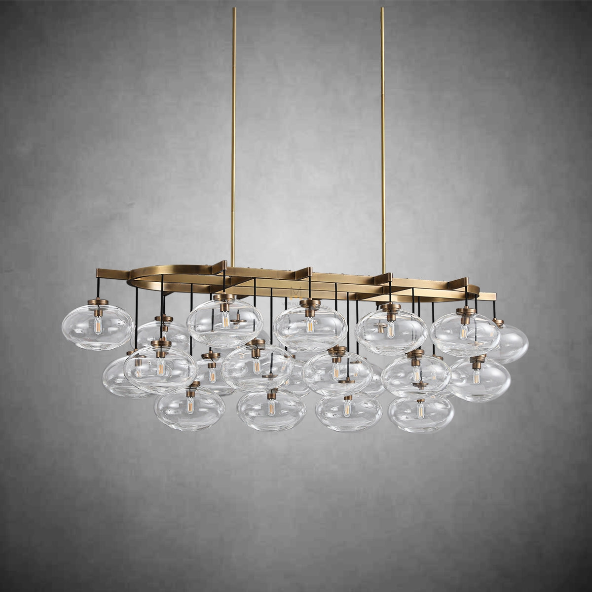 Cabrlet Oval Spherical Glass Luxury Chandelier - Oasislives