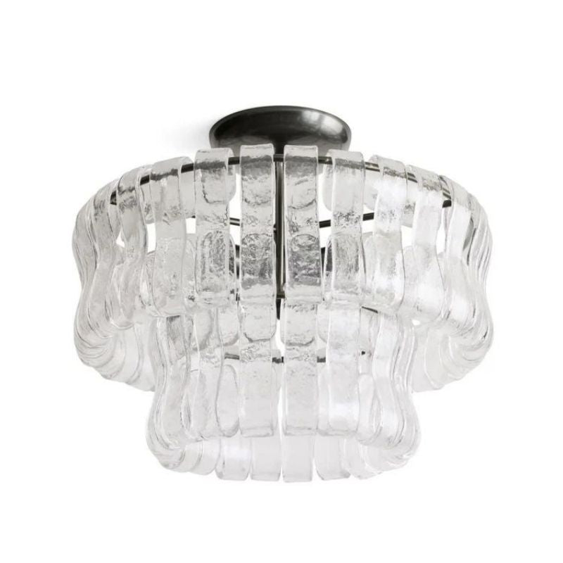 Amor 2-Tier Glass Round Flushmount 18" - Oasislives