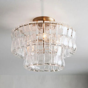 Amor 2-Tier Glass Round Flushmount 18" - Oasislives
