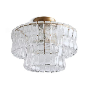 Amor 2-Tier Glass Round Flushmount 18" - Oasislives