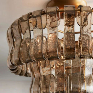 Amor 2-Tier Glass Round Flushmount 18" - Oasislives