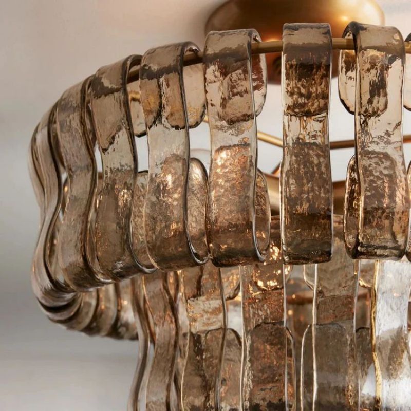 Amor 2-Tier Glass Round Flushmount 18" - Oasislives