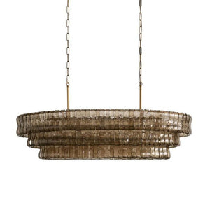 Amor Glass Oval Chandelier 54"W/65"W - Oasislives