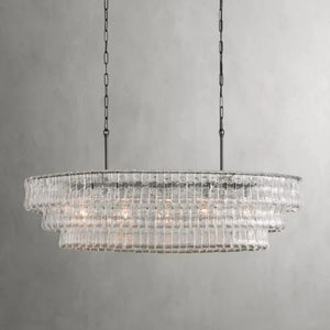Amor Glass Oval Chandelier 54"W/65"W - Oasislives