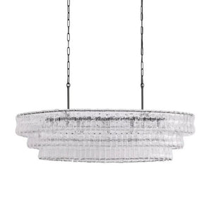Amor Glass Oval Chandelier 54"W/65"W - Oasislives