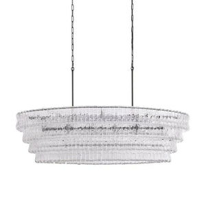 Amor Glass Oval Chandelier 54"W/65"W - Oasislives