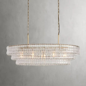 Amor Glass Oval Chandelier 54"W/65"W - Oasislives