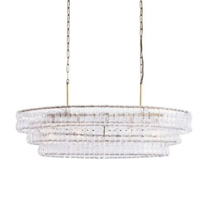 Amor Glass Oval Chandelier 54"W/65"W - Oasislives