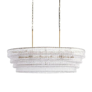 Amor Glass Oval Chandelier 54"W/65"W - Oasislives