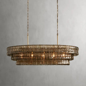 Amor Glass Oval Chandelier 54"W/65"W - Oasislives