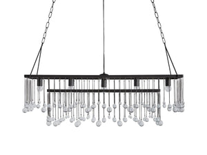 Aubrey Crystal Ball Rectangular Chandelier 47" 60" - Oasislives