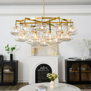 Cabrlet Oval Spherical Glass Luxury Chandelier - Oasislives