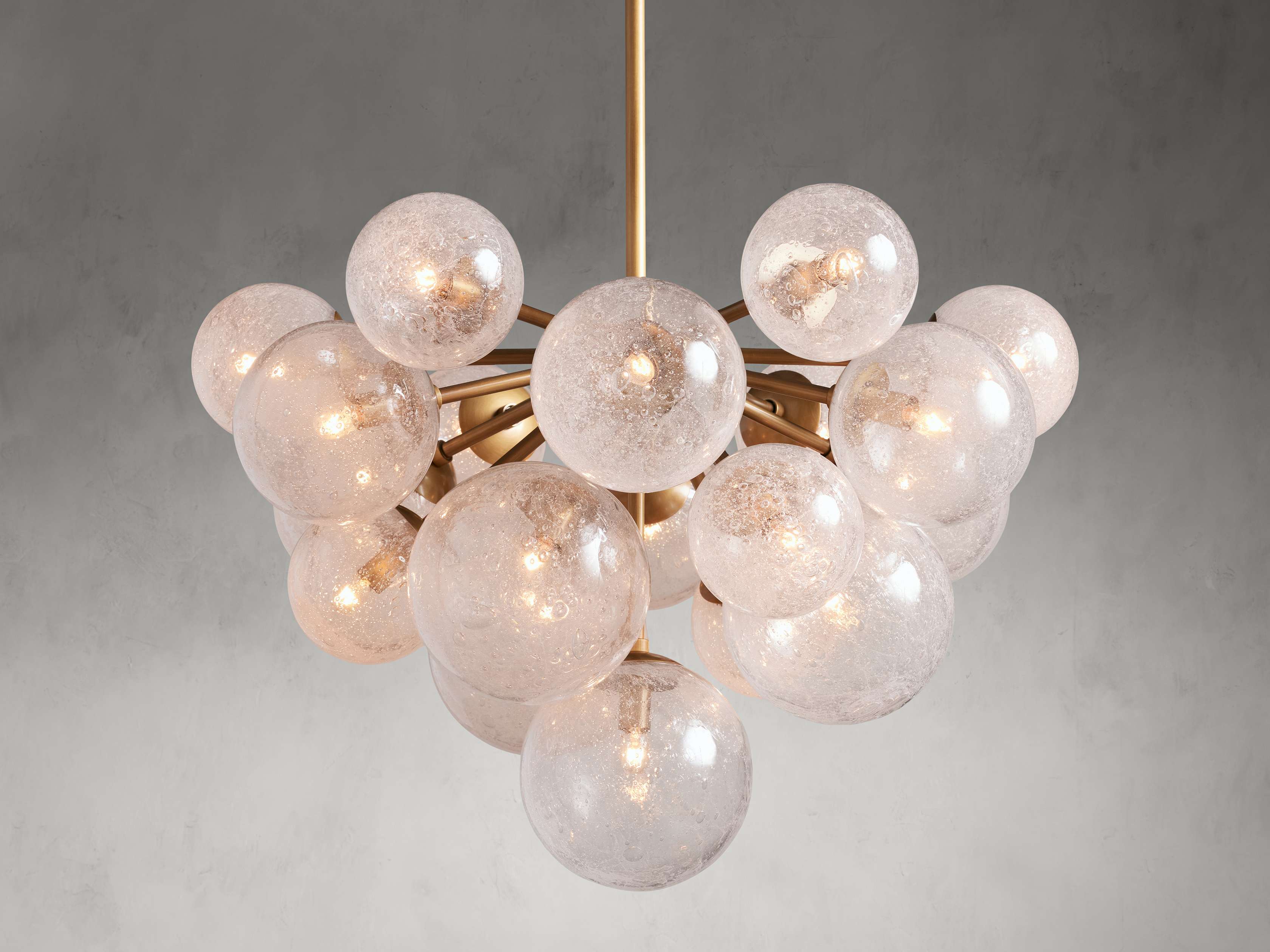 Maya Bubble Textured Glass Chandelier