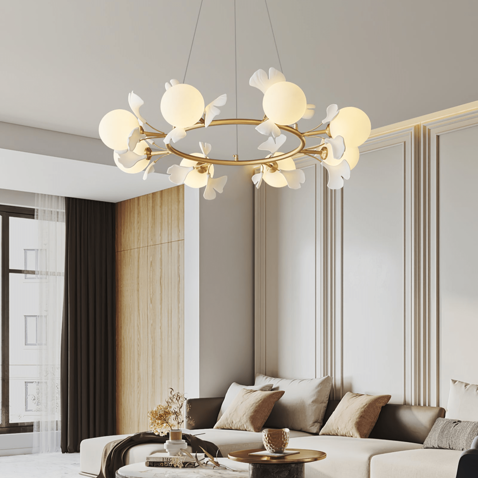 Evander Ginkgo Chandelier
