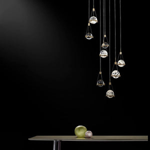 Gina Crystal Ball Ceiling Staircase Chandelier, Foyer Chandelier - Oasislives